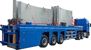Aeby Transport Fribourg camion transports spéciaux semi-remorque tiroir