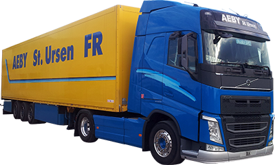 Aeby Transport Fribourg camion Kastenwagen Kofferauflieger Trockenwaren